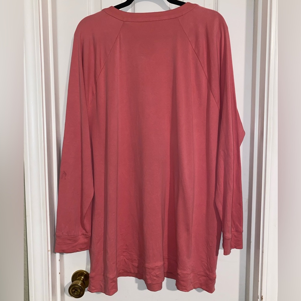 Chico's Pima Sweatshirt with Gold Button Details - Picture 4 of 6